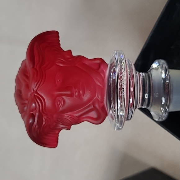 Versace Medusa Rosenthal Crystal Amber Bottle Stopper NEW - Picture 2 of 8